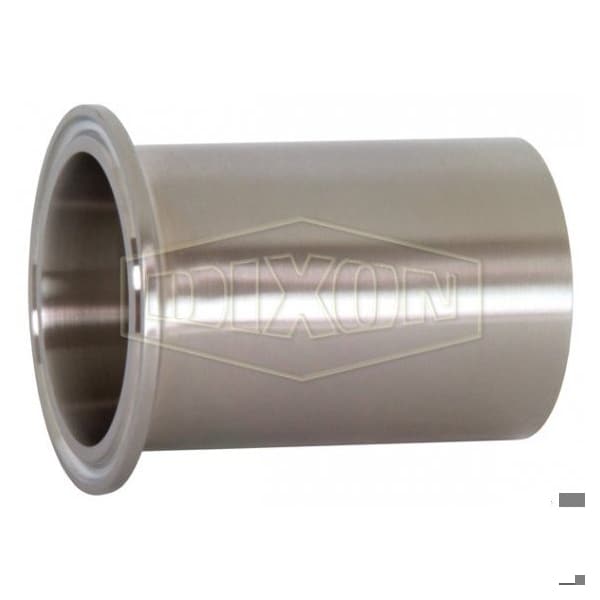 Light Duty Clamp Ferrule, 8 in Nominal, Clamp x Weld End Style, 316L SS, Domestic
